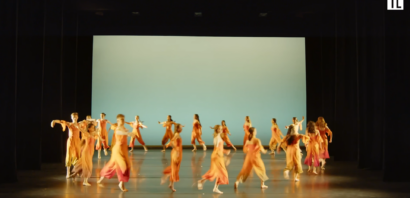 Trinity Laban Centre for Advanced Training students performing a dance in a stage