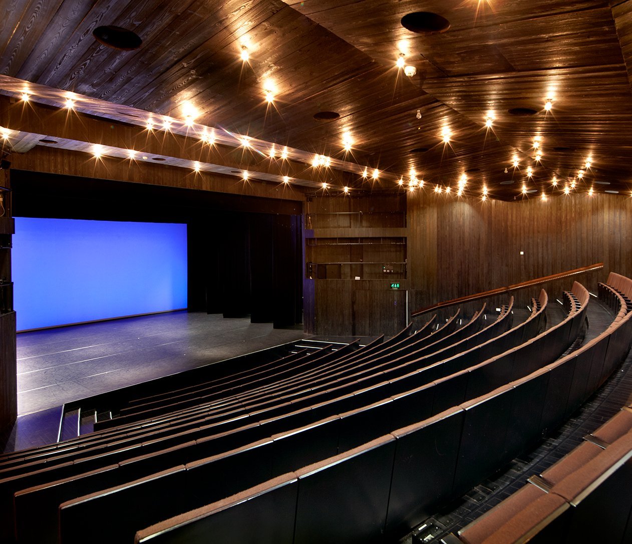 Stage and seating inside of the Laban theatre