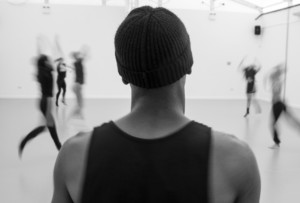 Choreographer Theo TJ Lowe rehearsing Transitions Dance Company for Let me move