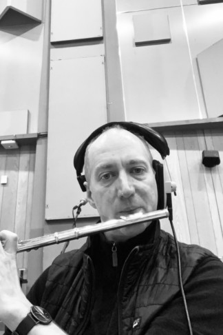 David Cuthbert playing the flute